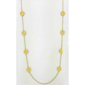 Authentic Ippolita Disc Station Necklace 18k Solid Yellow Gold
